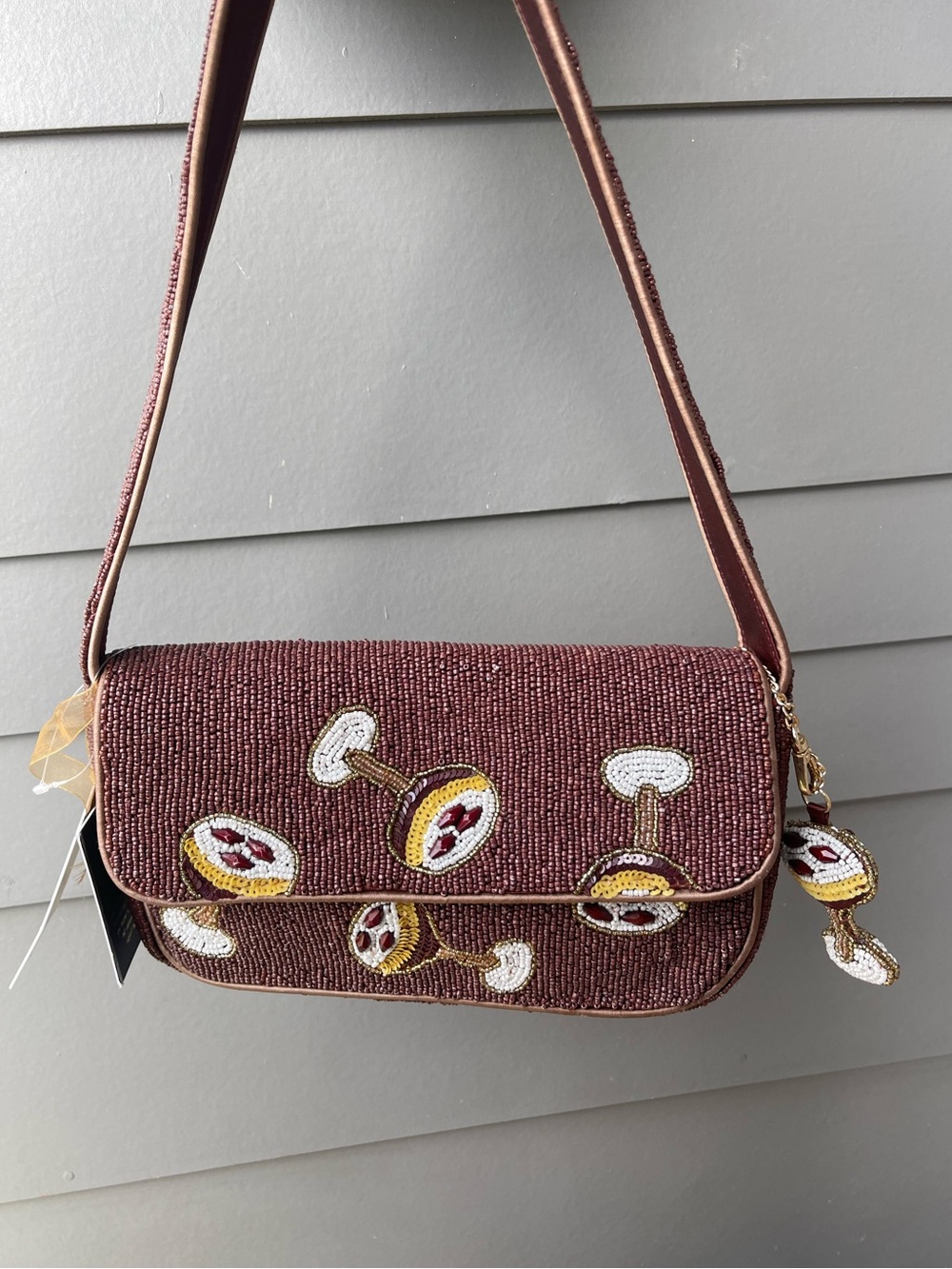 Beaded Espresso Martini shoulder bag